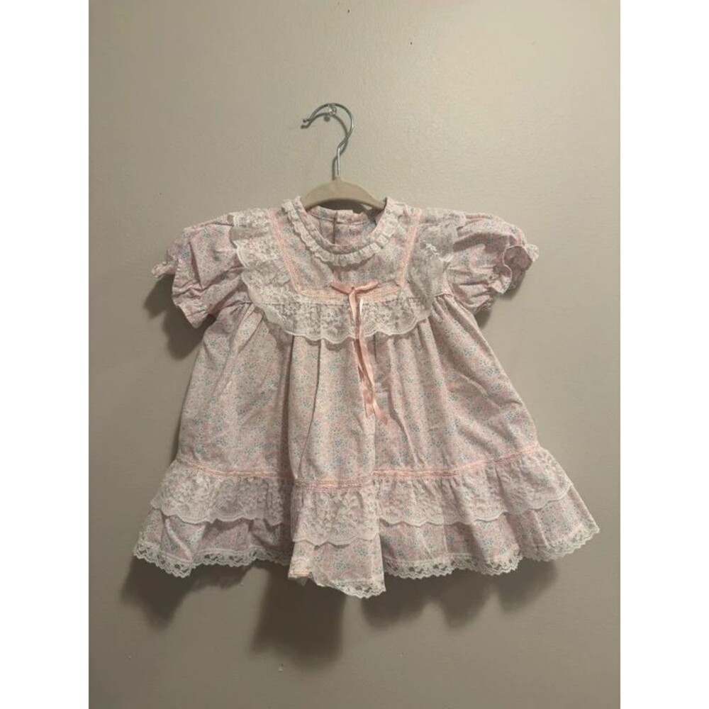 Vintage Frilly Dainty Pastel 18M Dress